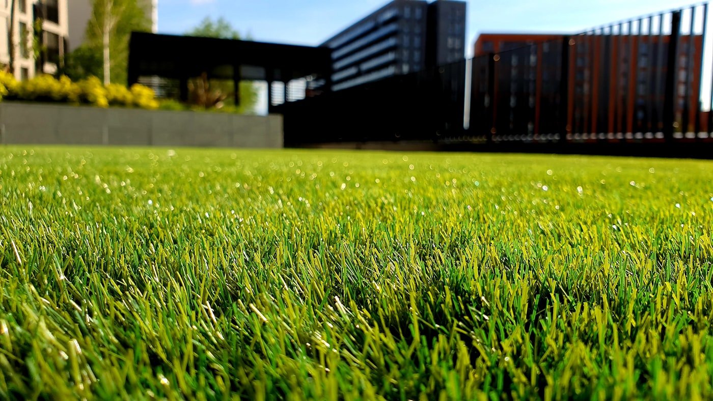 Freshly manicured green lawn by Evergreen Outdoor Co.