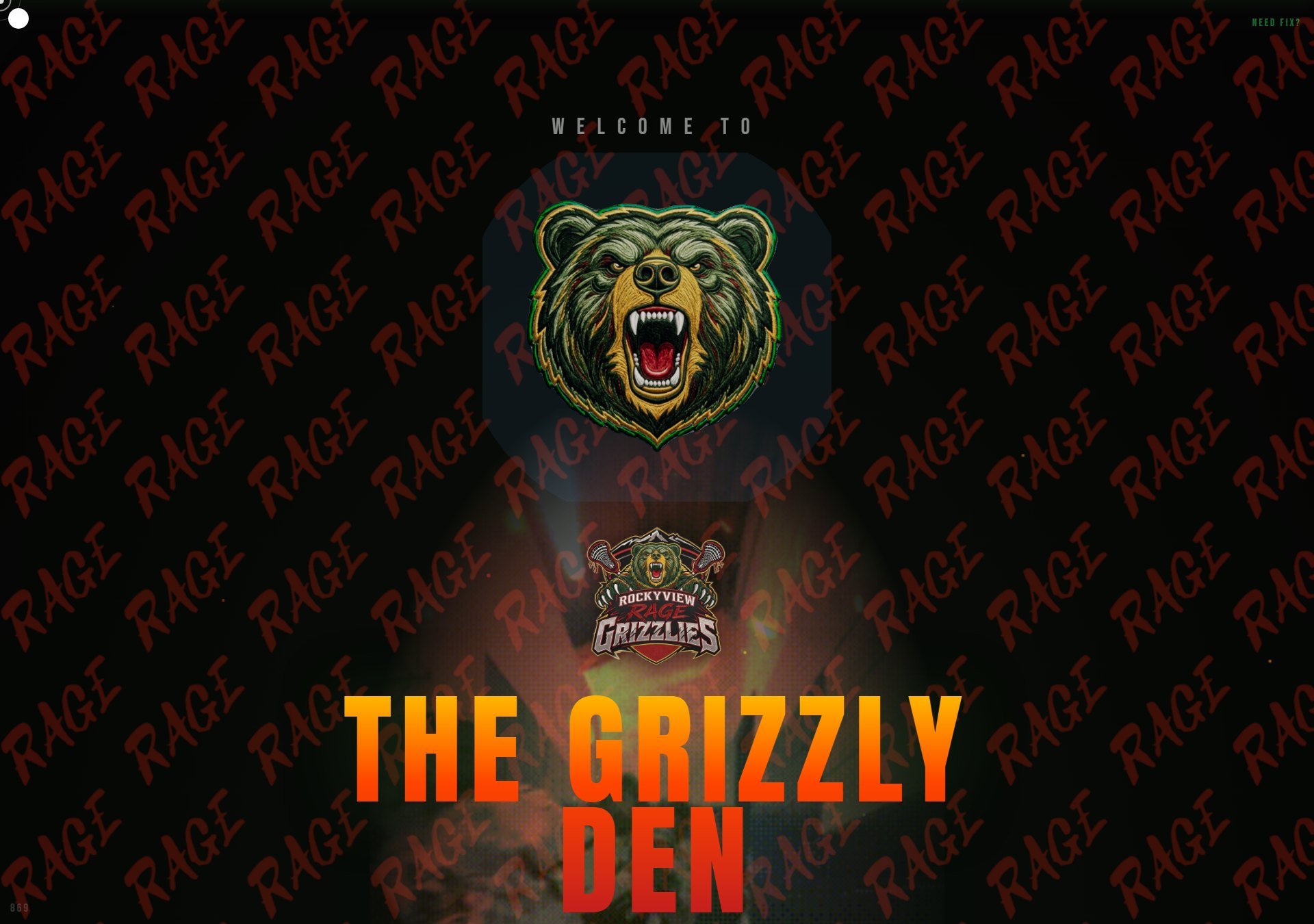 Grizzly Den youth lacrosse team site